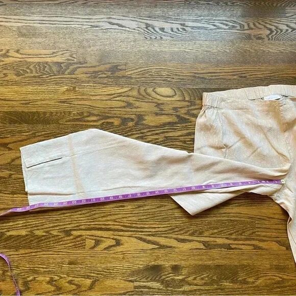 J. Jill ankle pants linen stretch medium tall beige pull on - Picture 9 of 12